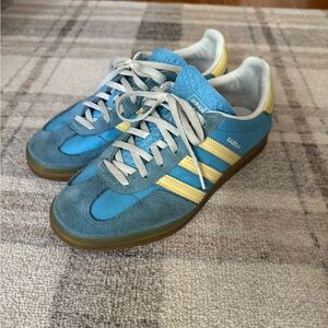 Adidas Gazelle Teal and Mustard Shoes